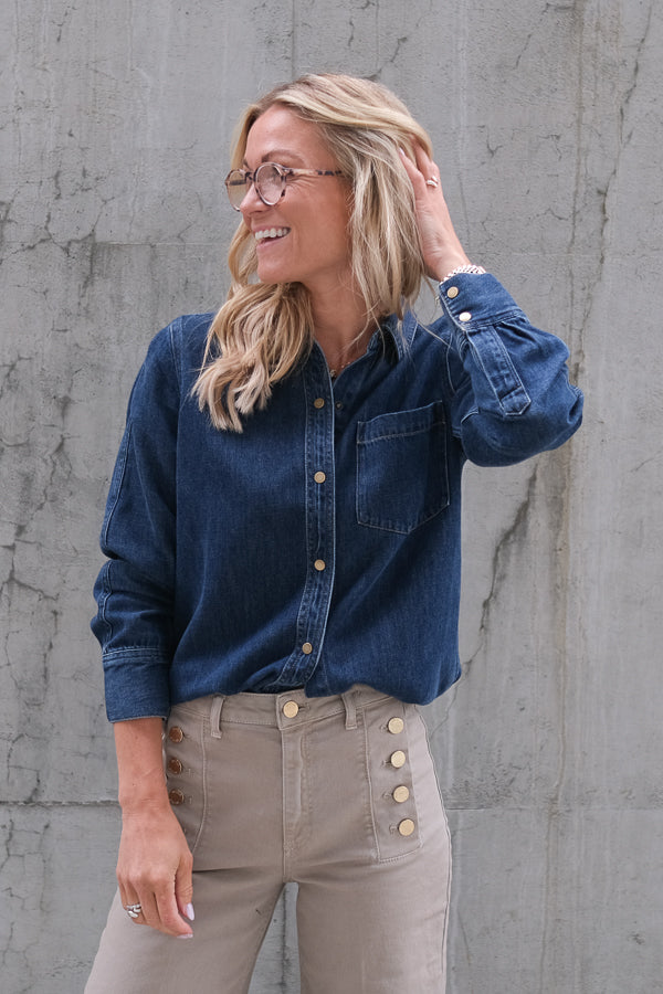 Atticus Shirt Denim Blue Ridge