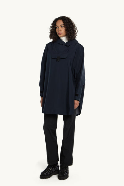 Bergen Poncho Dark Navy