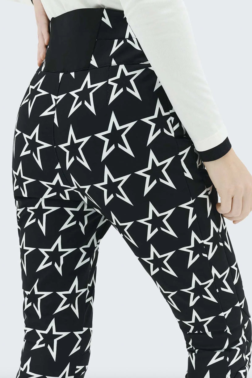 Aurora High Waist Flare Pants Logo Star Print