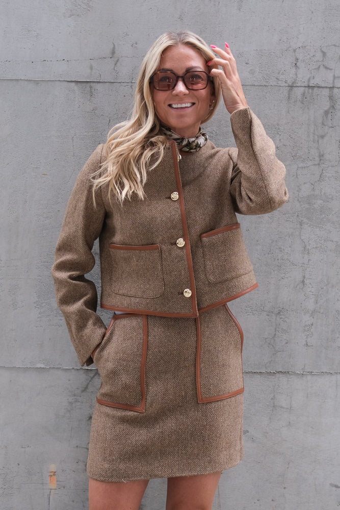 Ninette Dressed Wool Jacket Taupe