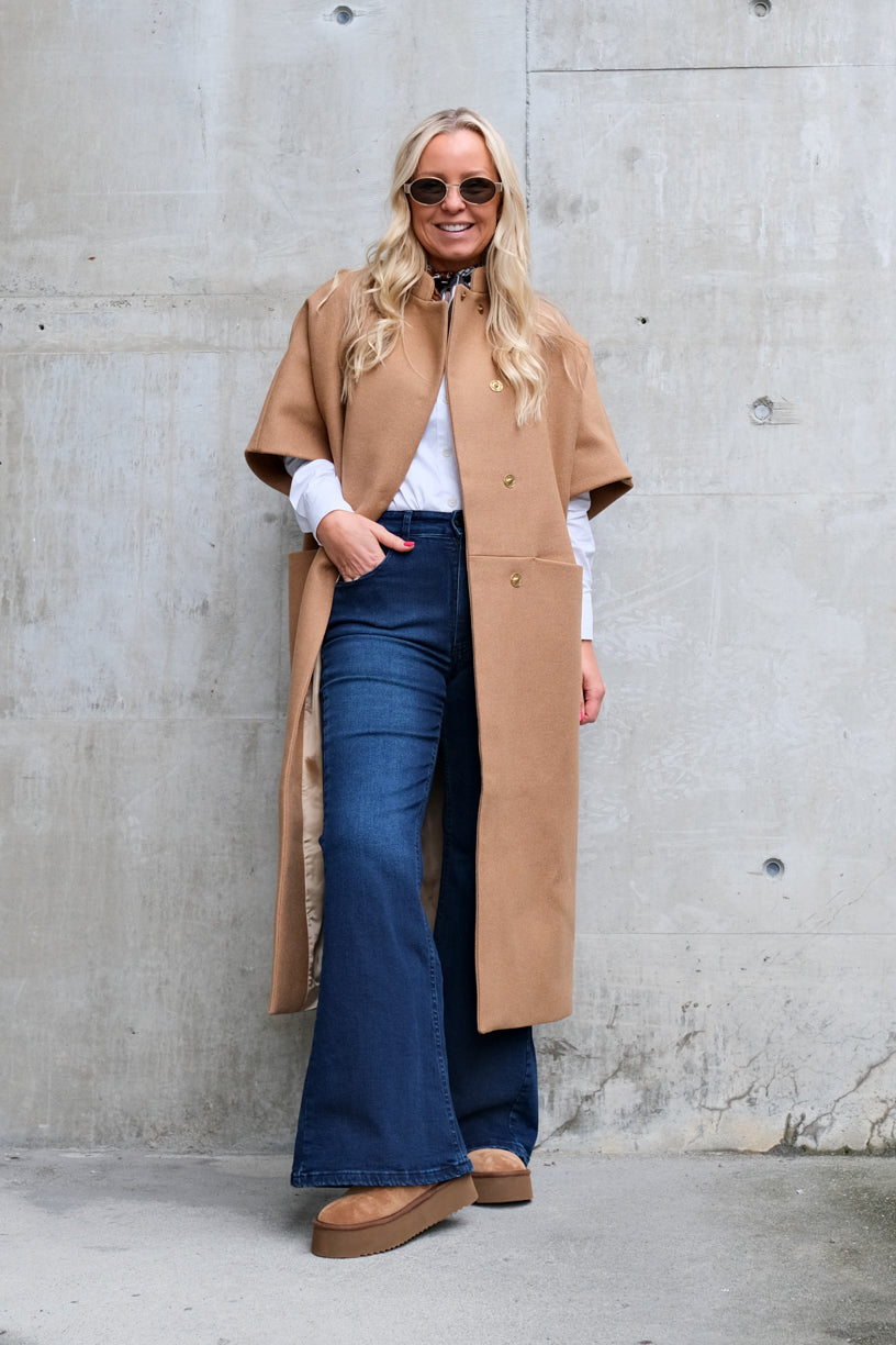 Long Mok Coat Camel