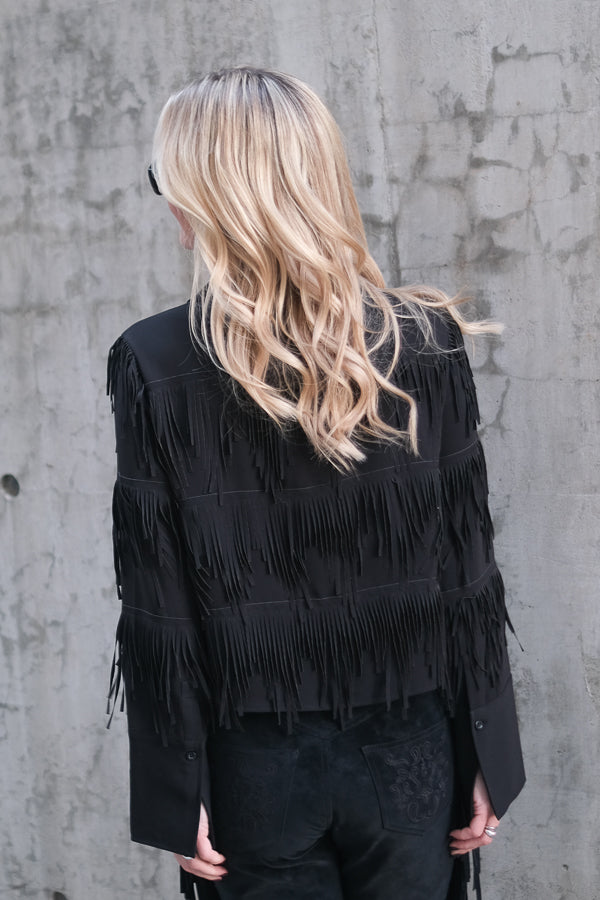 Dancing Cropped Shirt Black