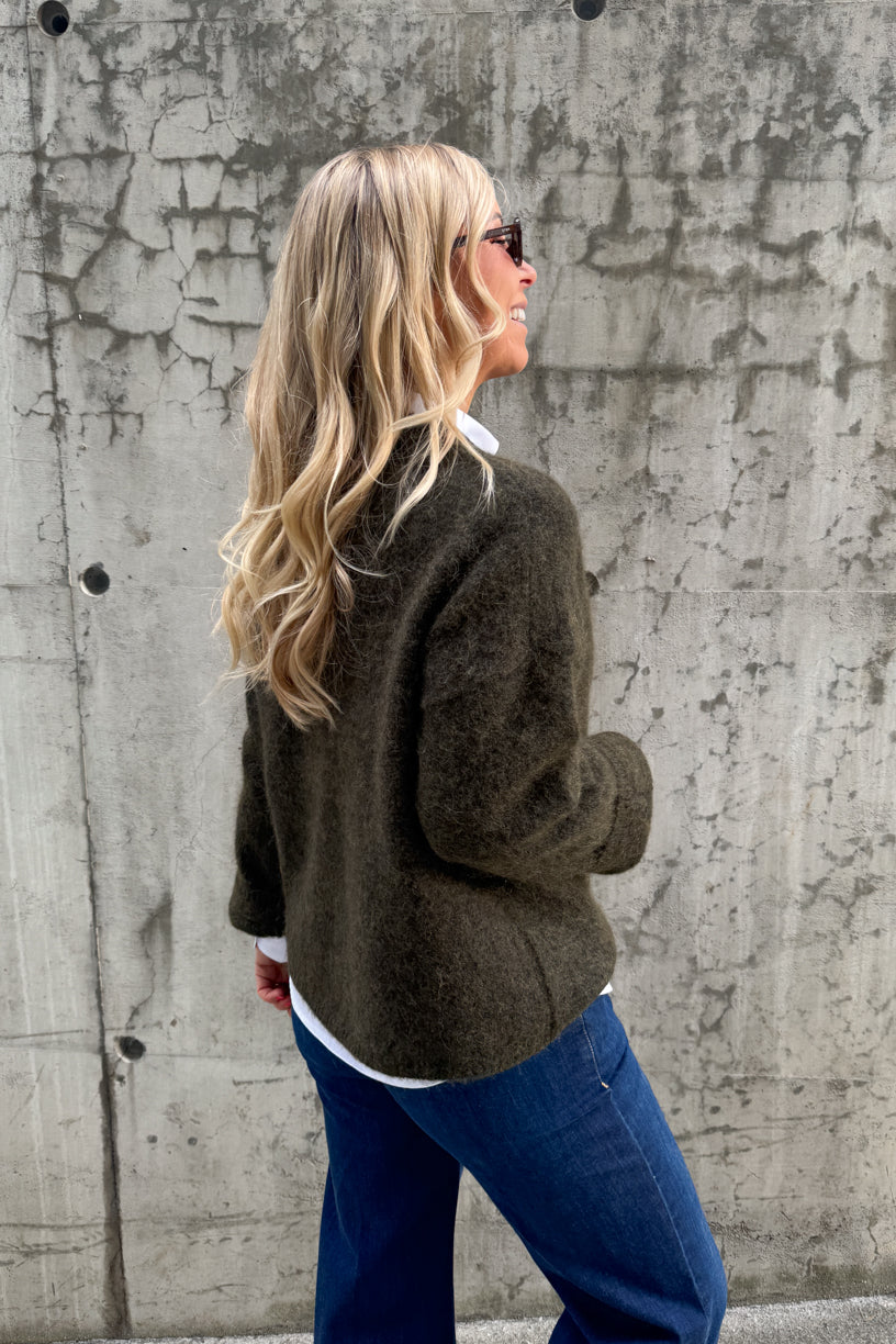 Mireya Knitted Sweater Dark Olive