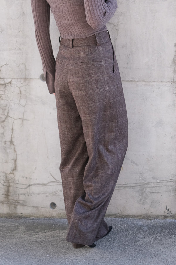 Maelle Trousers Brown Check
