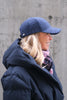 Wool Checker Navy Mohair