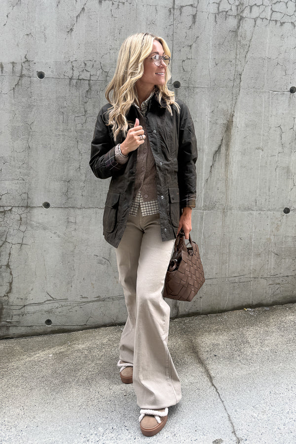Classic Beadnell Wax Jacket Olive