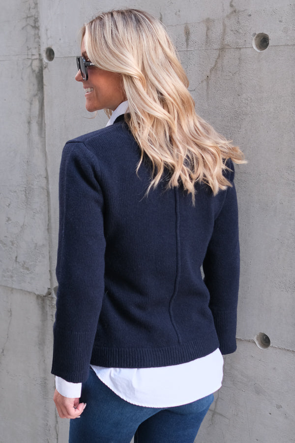 Tate Cardigan Dark Navy