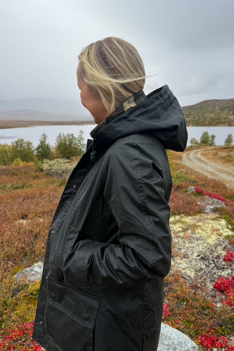Waxed Cotton Hood Sage