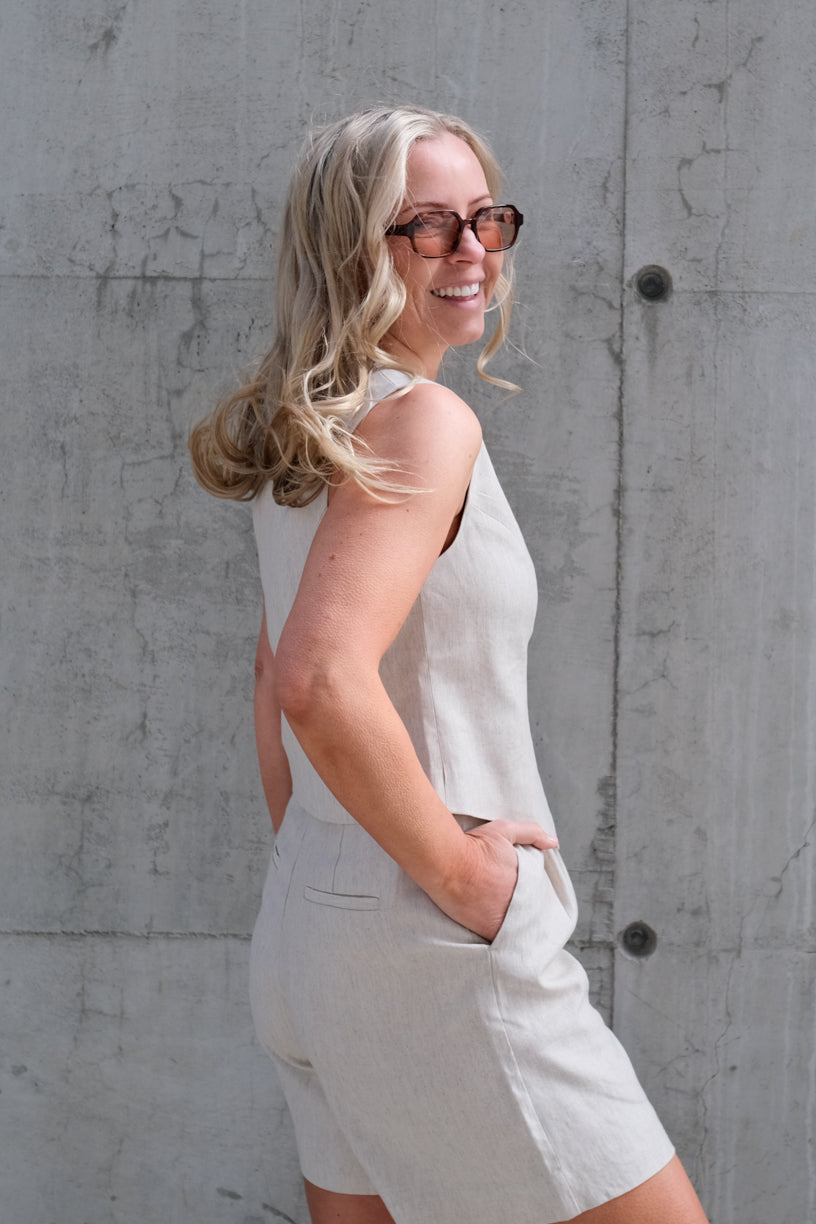 Vivienne Vest Light Sand Melange