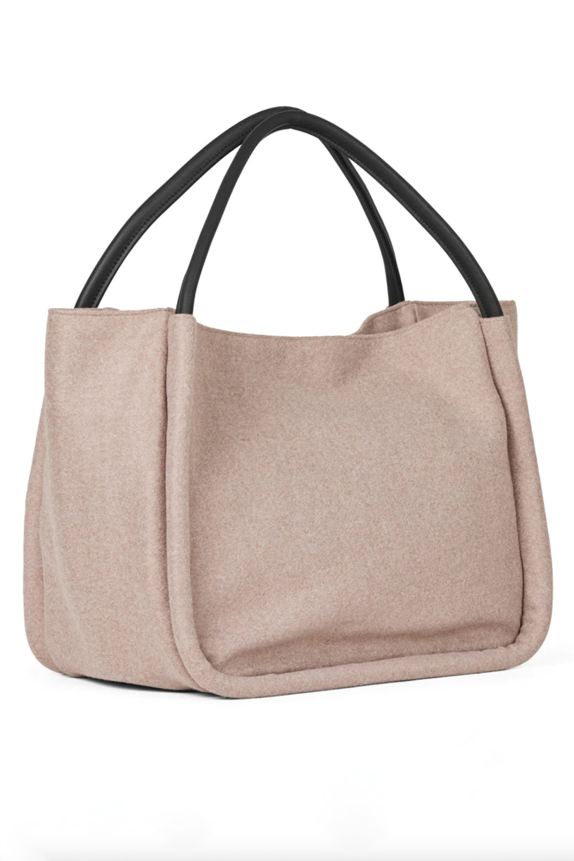 Woolen Small Shopper Taupe Melange