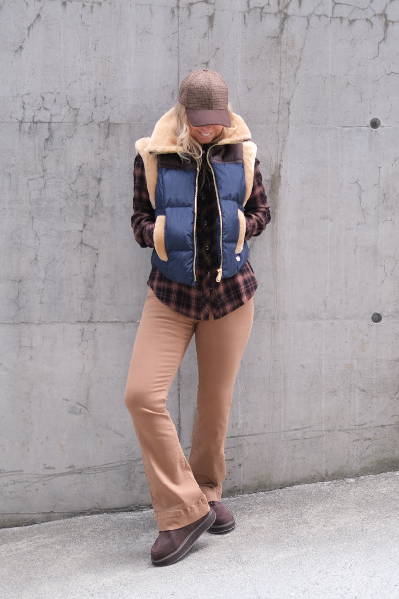 Aya Bodywarmer Raw Denim