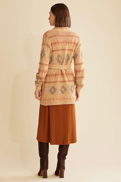 Pacific Grove Belted Cardigan Blush Multi