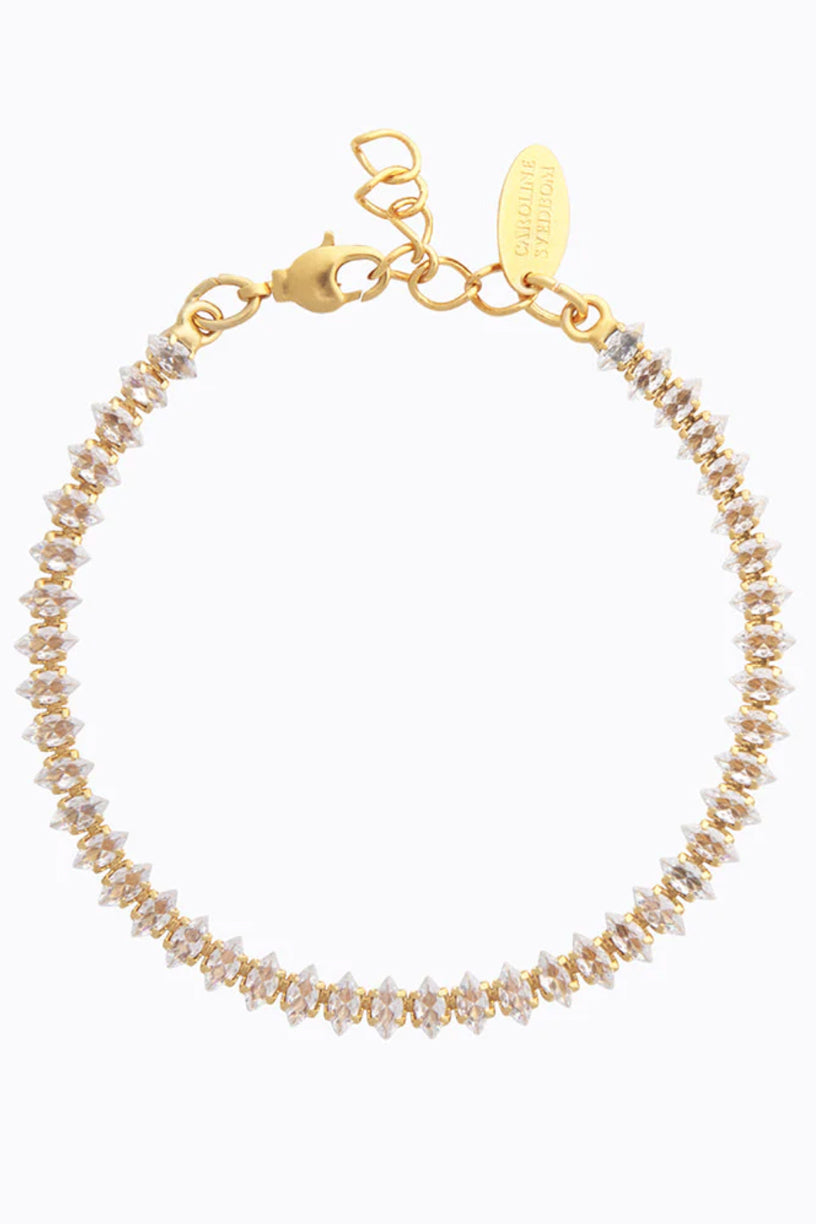 Crystal Navette Bracelet Gold Crystal