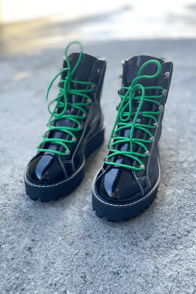 Verona Patent Leather Boots Black
