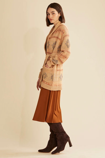 Pacific Grove Belted Cardigan Blush Multi