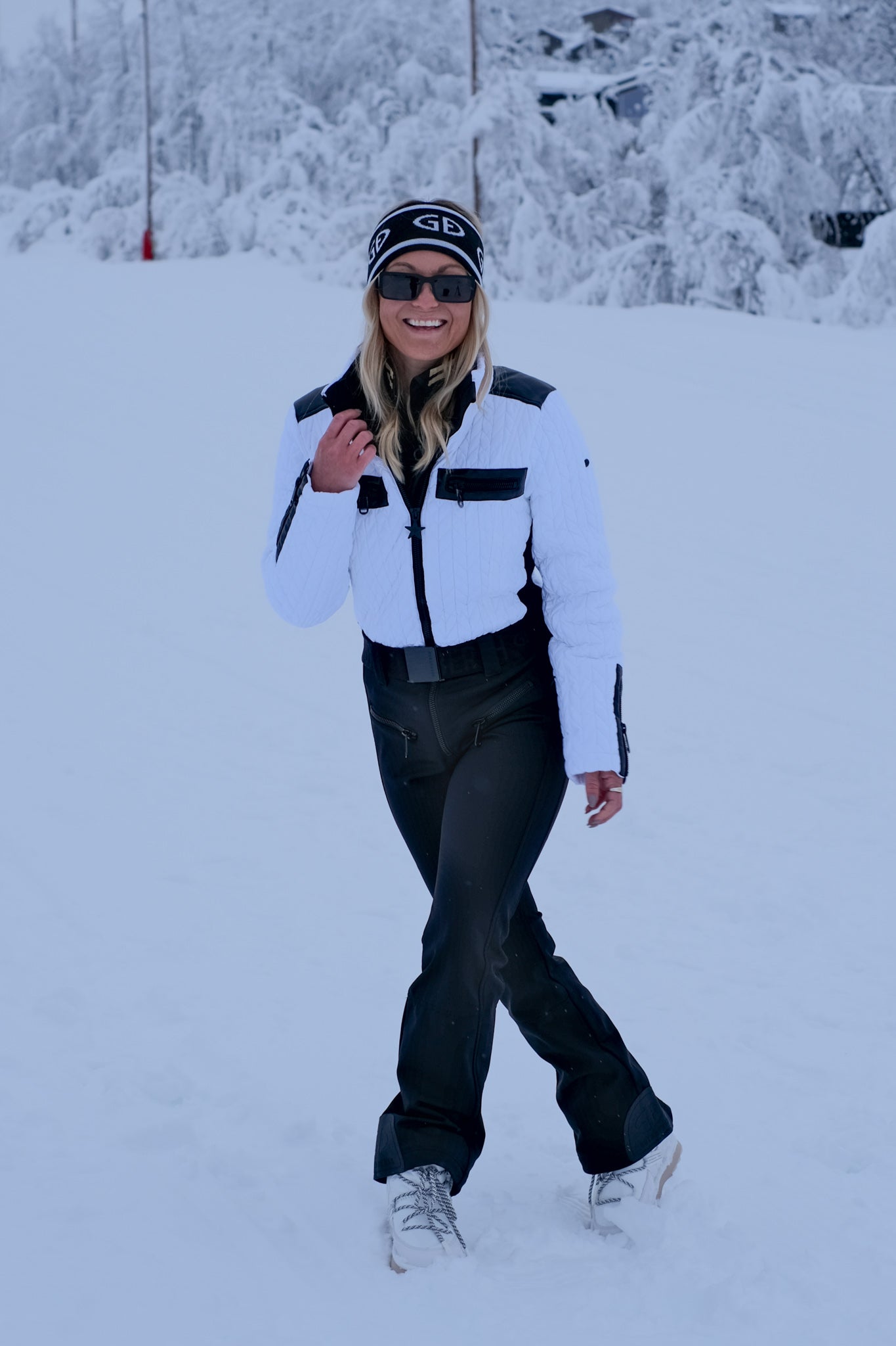 Vision Ski Jumpsuit Black White