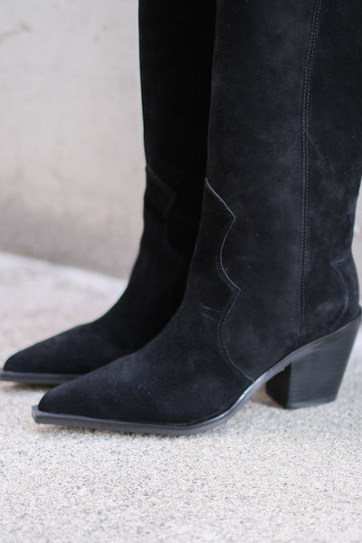 Mabel Suede Boots Black