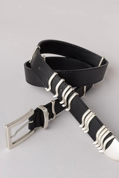 Rattle Belt Black Silver
