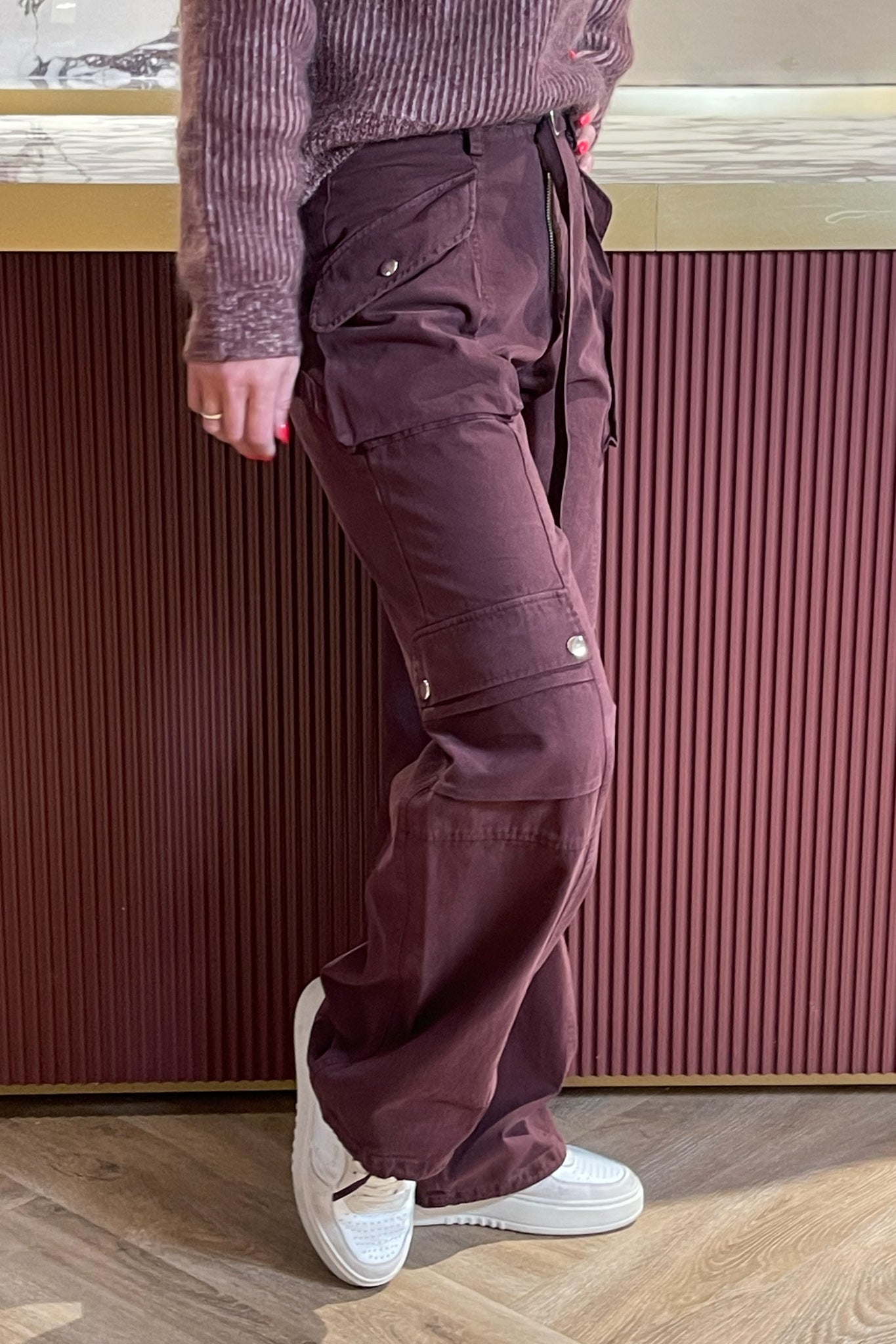 Anatol Trousers Burgundy Red