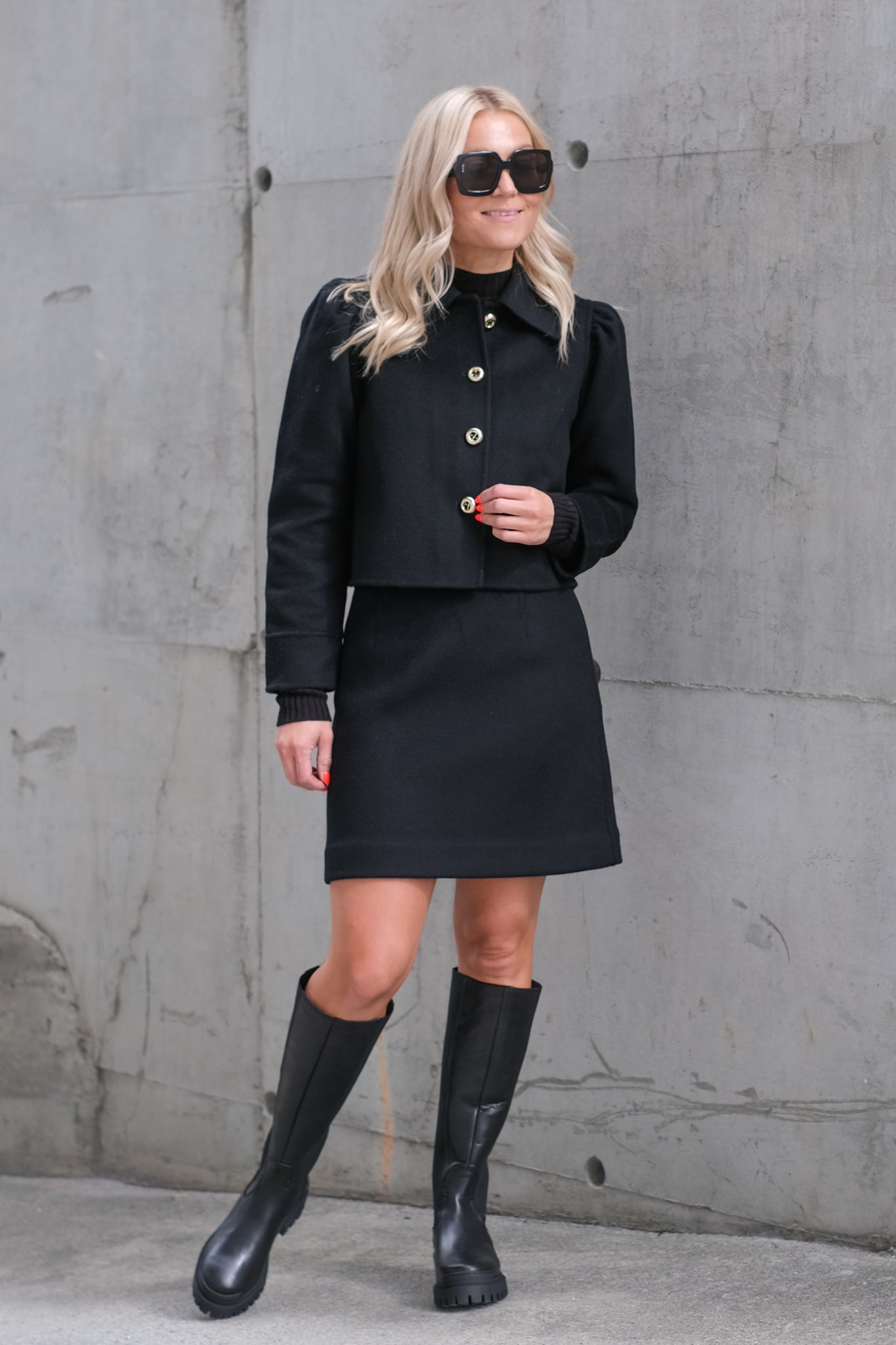 Tailored Mini Skirt Black