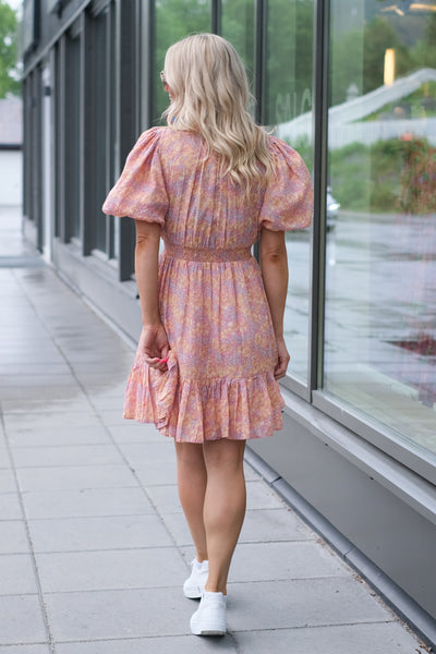 Bohemian Mini Dress Yellow Poppy