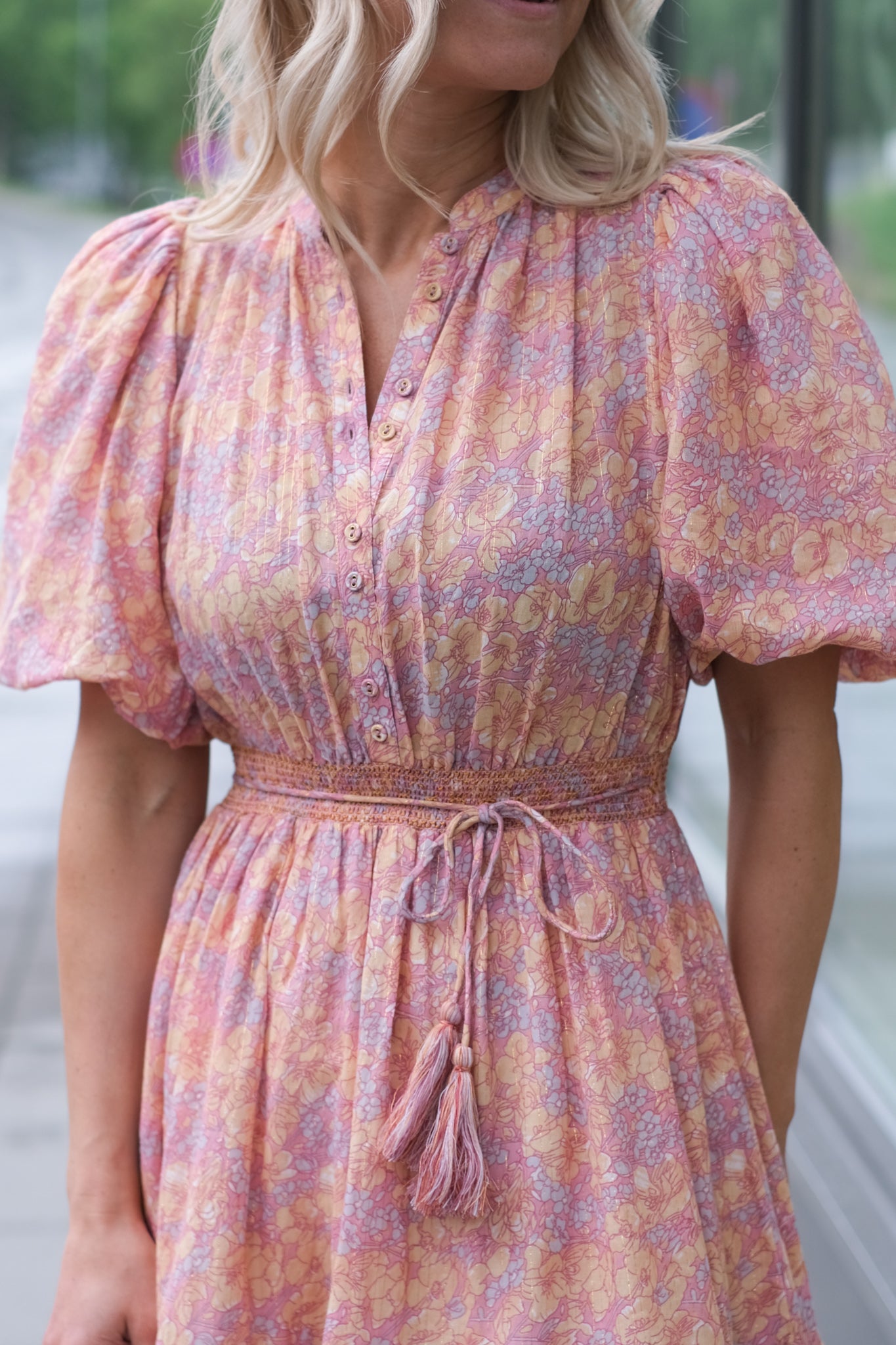 Bohemian Mini Dress Yellow Poppy