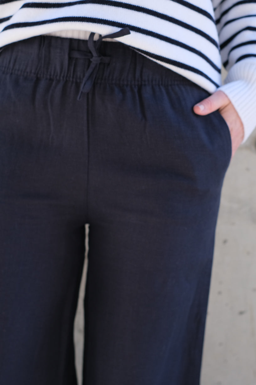 Immi Linen Pants Navy