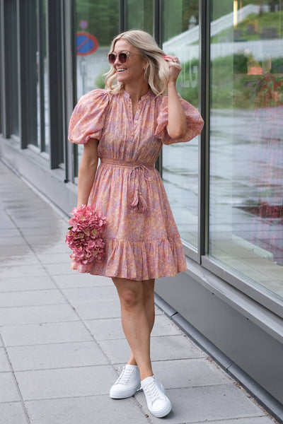 Bohemian Mini Dress Yellow Poppy