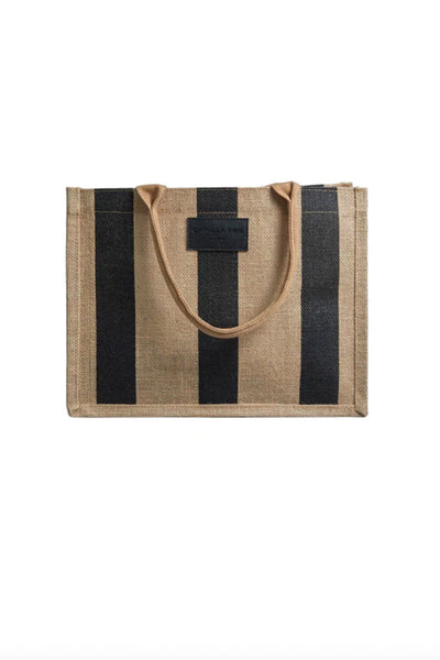 Market Bag Small Black Stripe