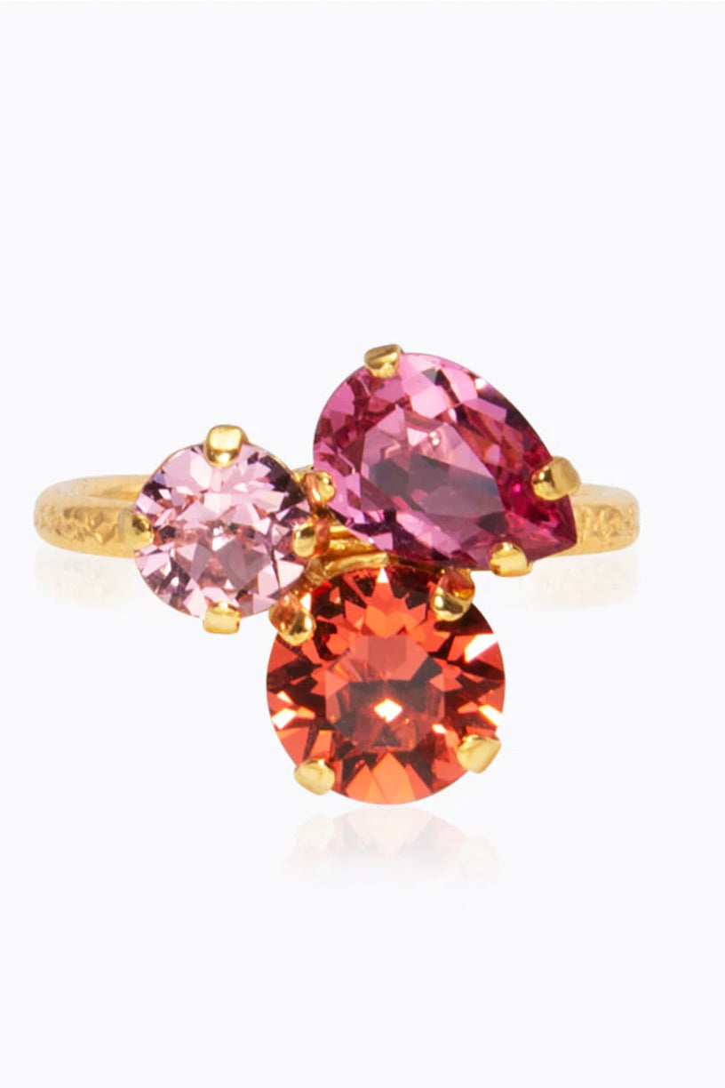 Colette Ring Gold Coral Combo