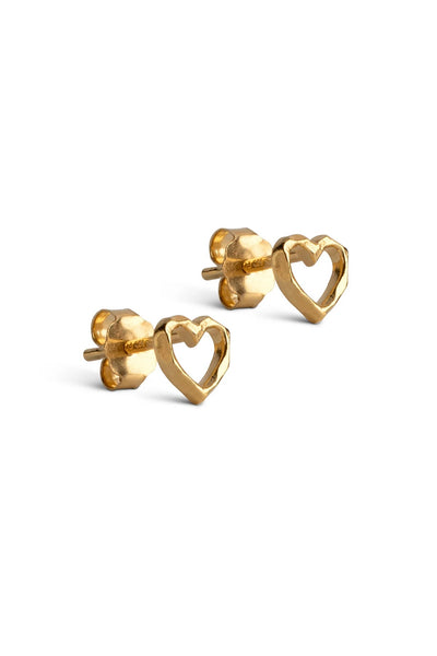 Studs Organic Heart Gold